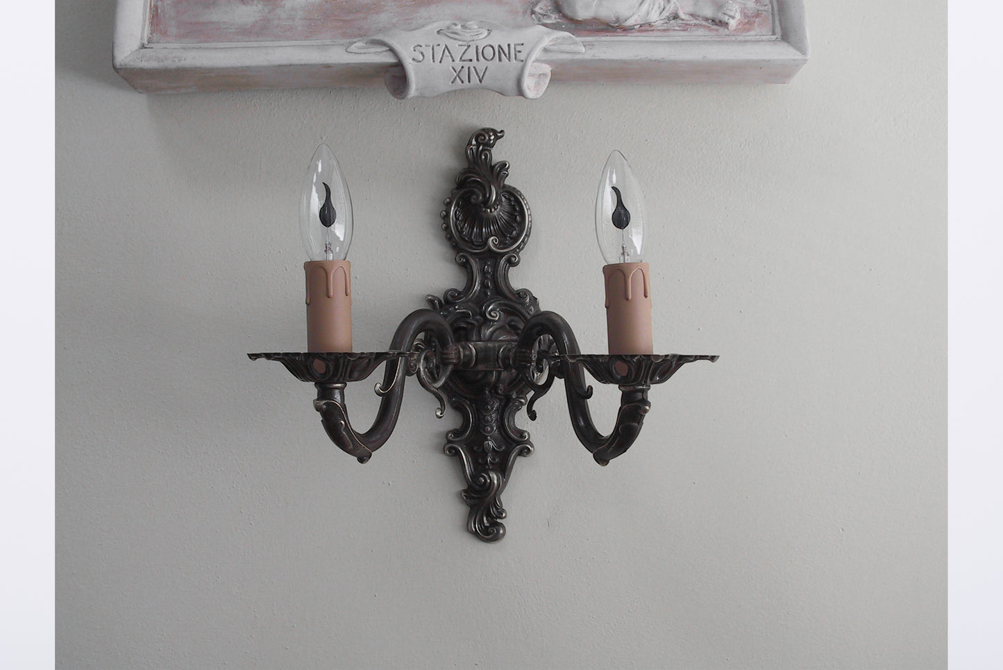 Applique Via Crucis in Ottone Altezza 29 Centimetri