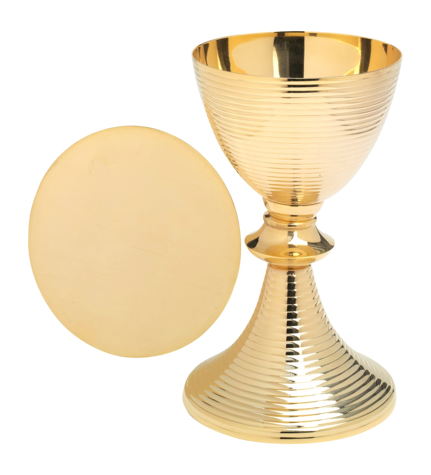 Calice in Ottone Dorato Altezza 21 cm