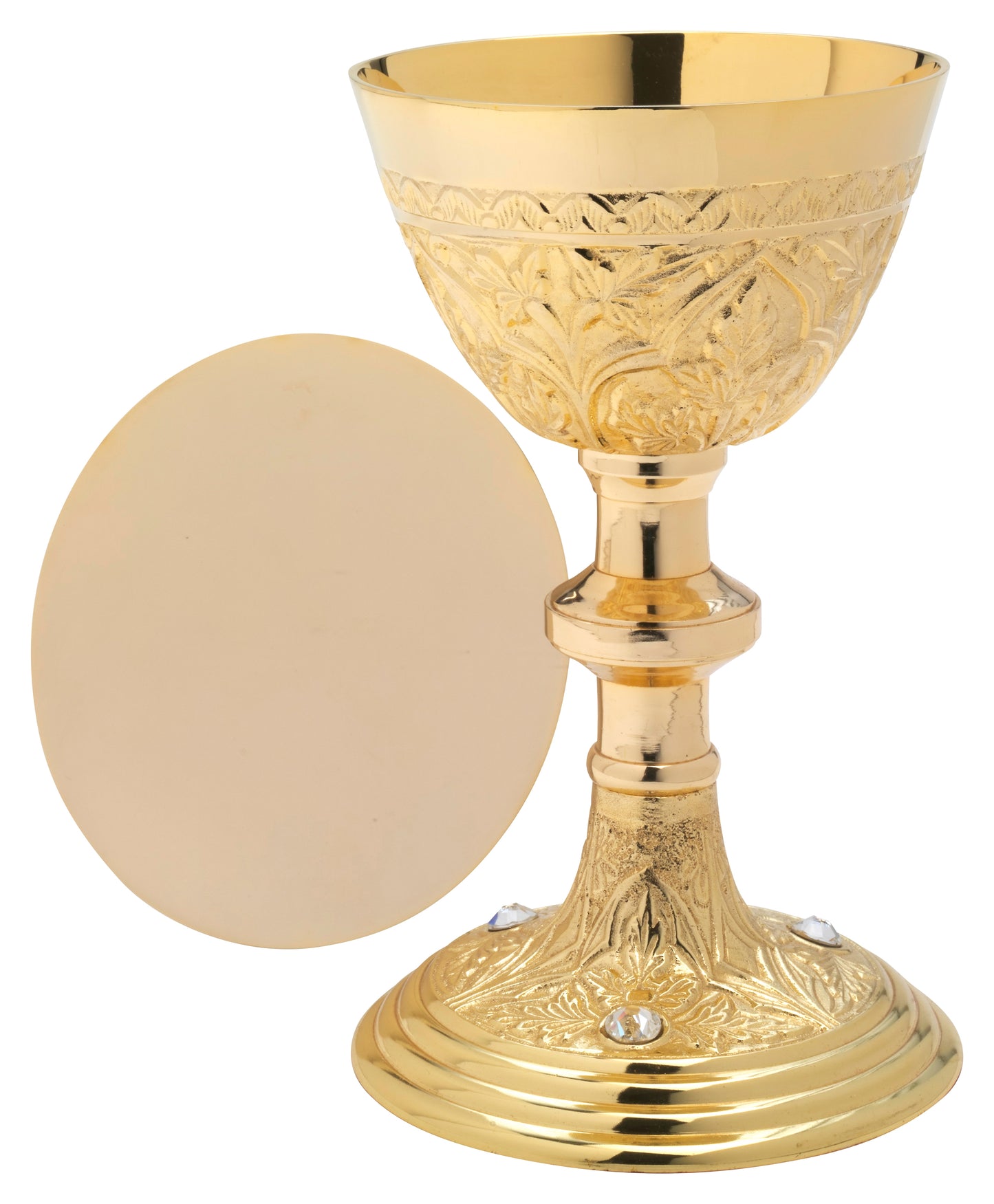 Calice in Ottone Dorato Altezza 22 cm