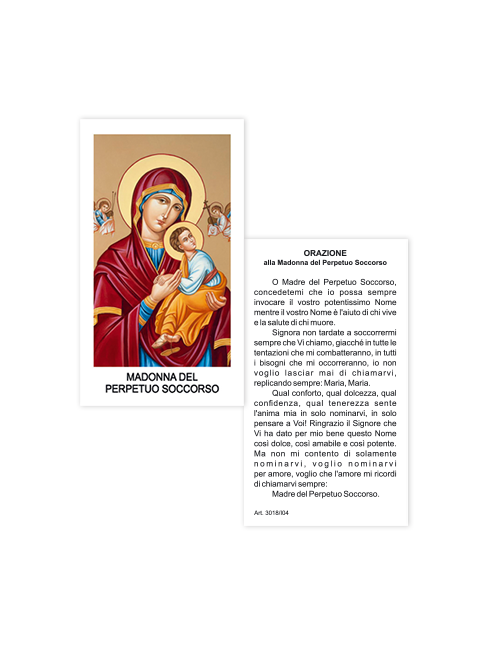 Immagine Madonna del Perpetuo Soccorso 6x10,5 cm 100 Pezzi