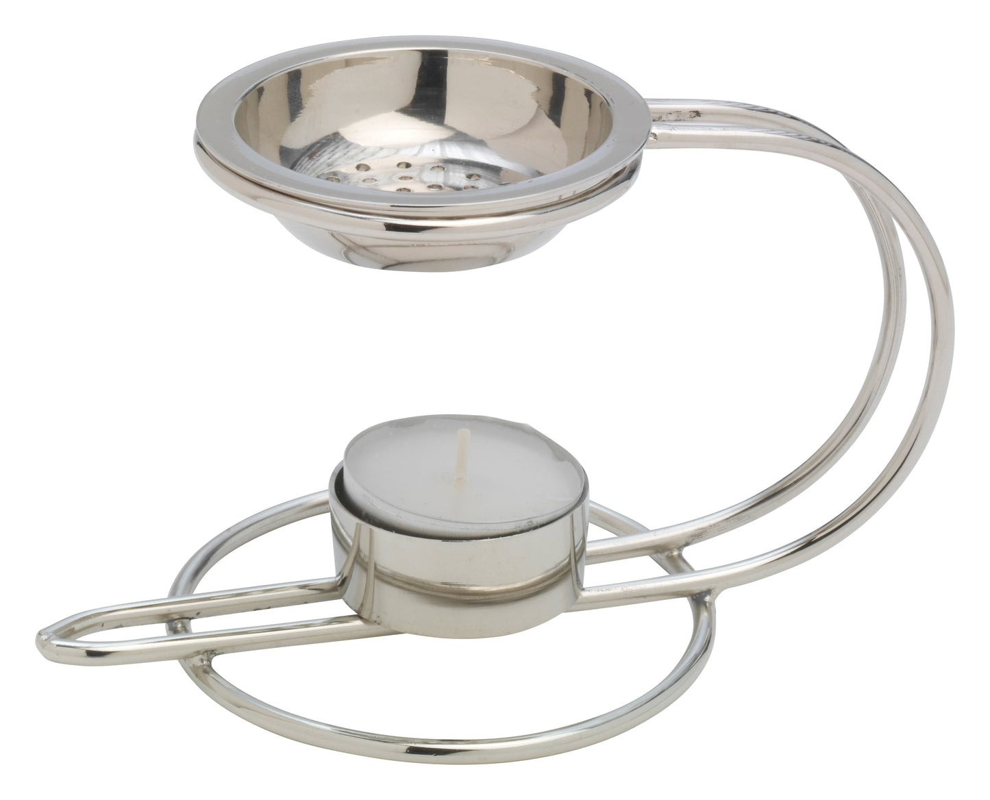 Brucia Incenso Argentato Altezza 9 cm