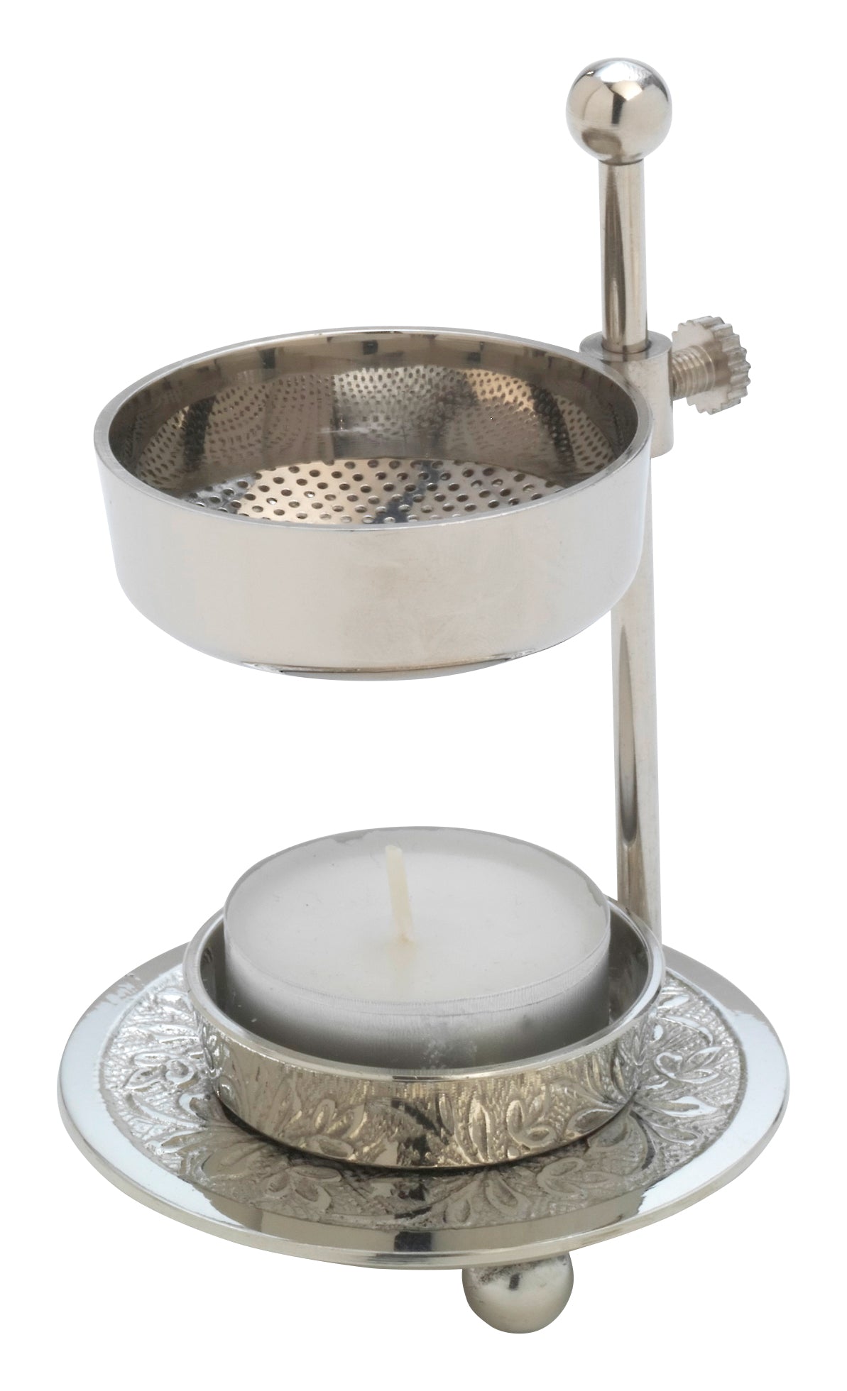 Brucia Incenso Argentato Regolabile Altezza 11 cm
