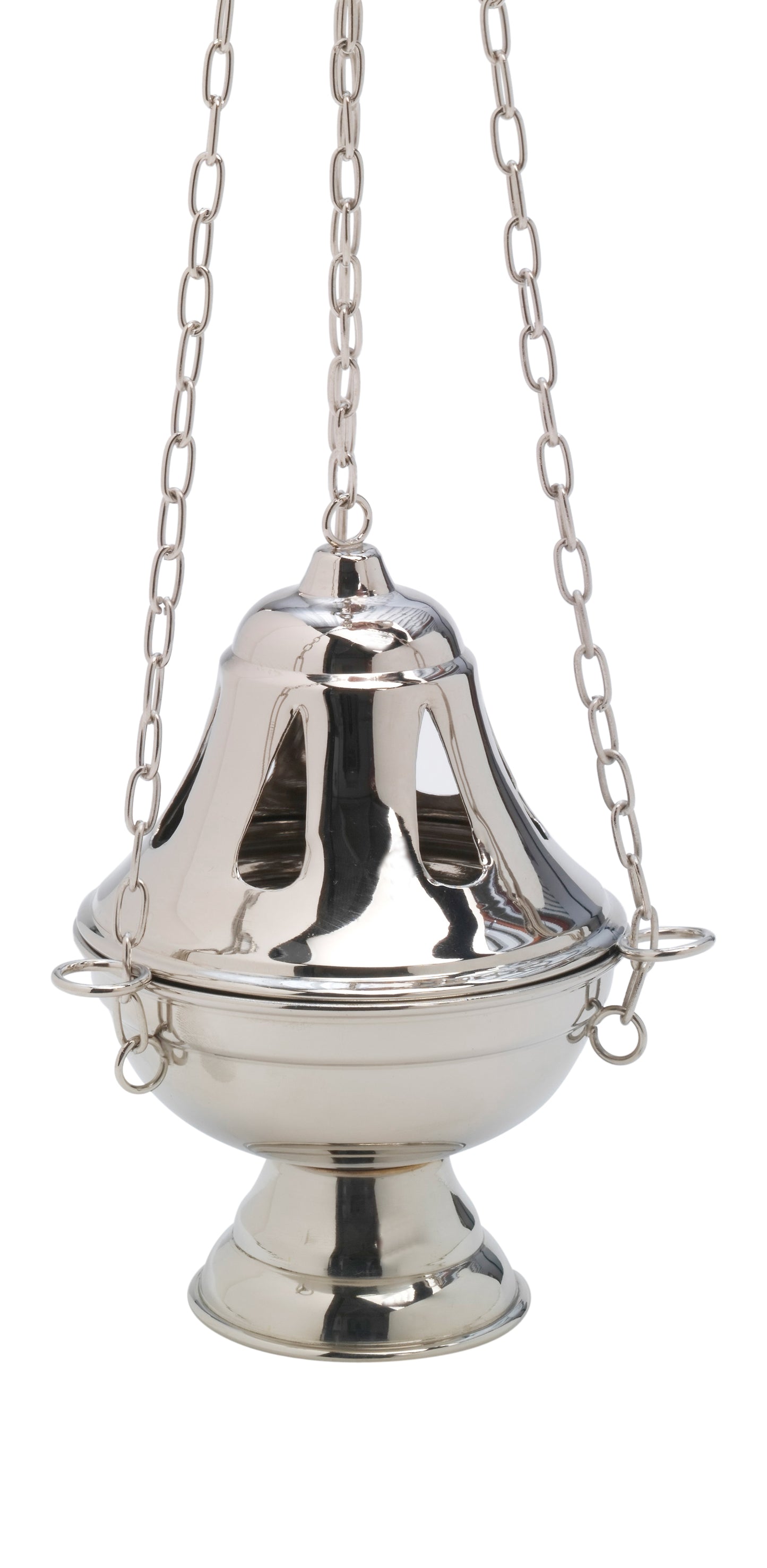 Turibolo in Ottone Argentato Lucido Altezza 17 cm