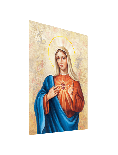 Quadro Tela Sacro Cuore di Maria con Effetto Dipinto