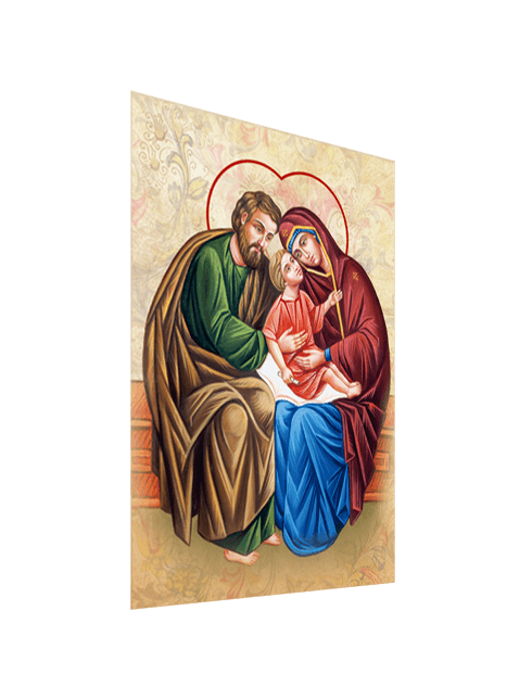 Quadro Tela Sacra Famiglia con Effetto Dipinto