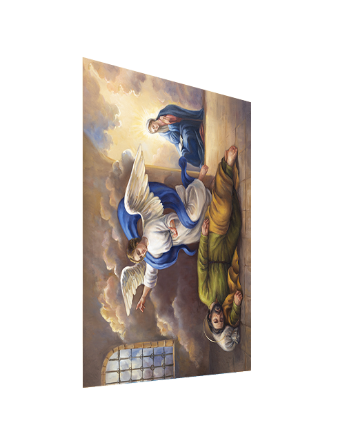 Quadro Tela San Giuseppe Dormiente con Effetto Dipinto
