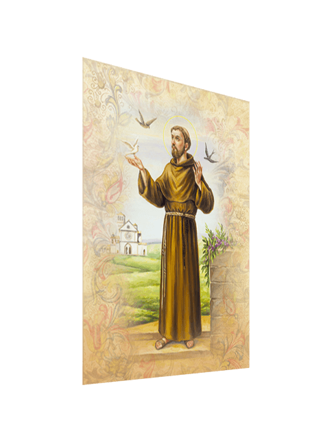 Quadro Tela San Francesco d'Assisi con Effetto Dipinto