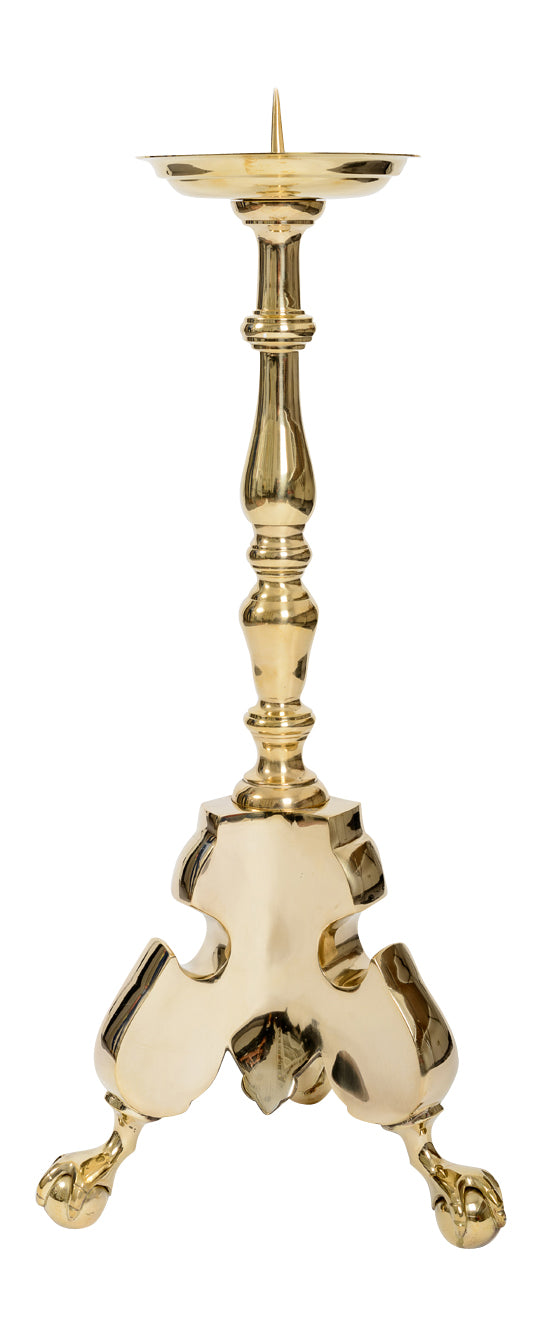 Candeliere da Altare in Ottone Dorato Altezza 60 cm