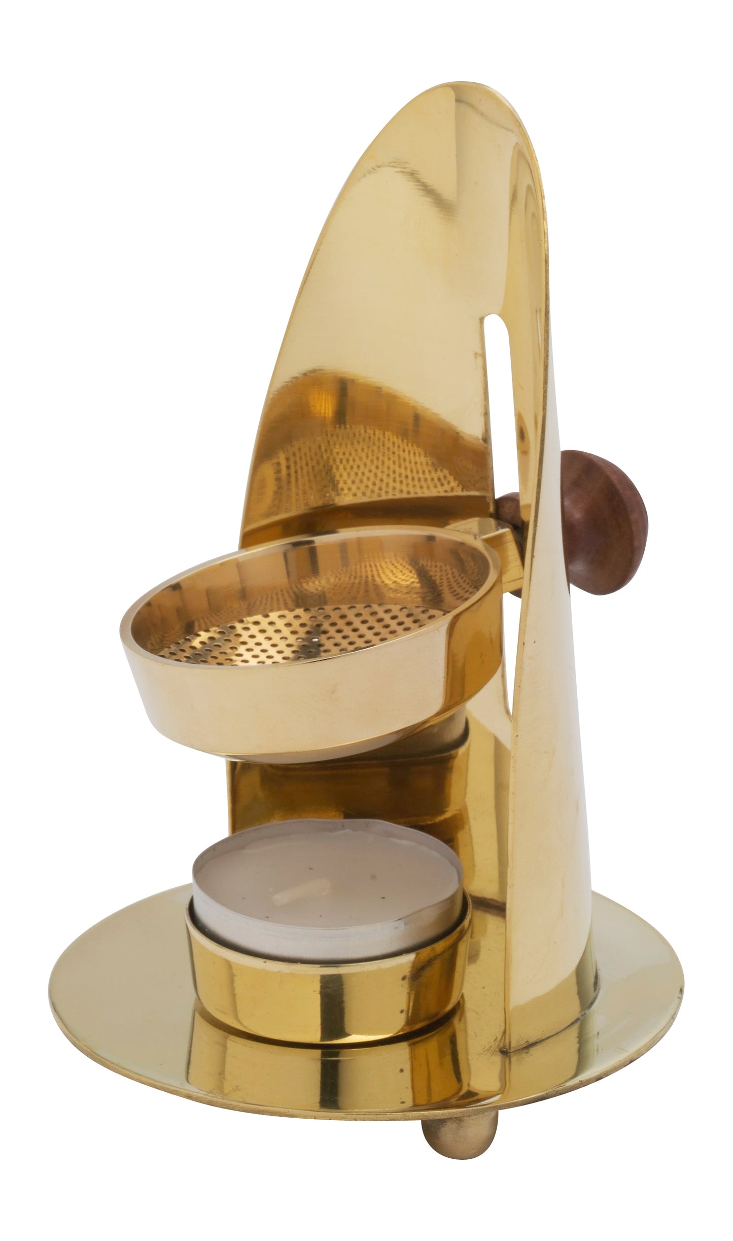 Brucia Incenso Dorato Regolabile Altezza 12 cm