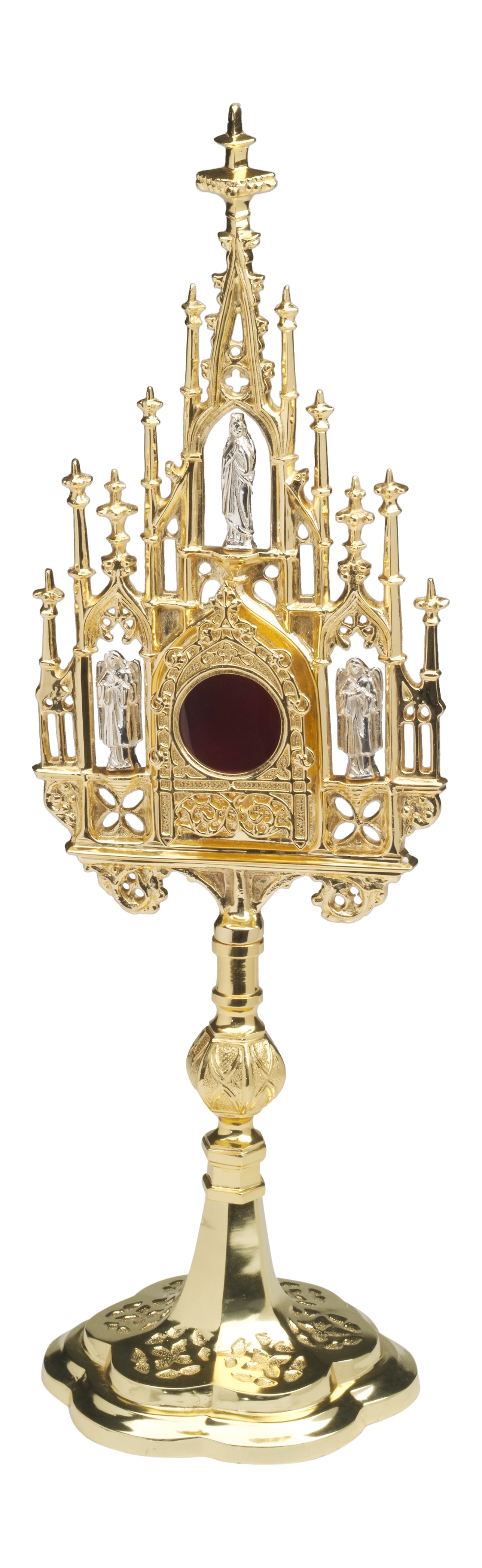 Reliquiario Gotico Dorato da Appoggio Altezza 57 cm