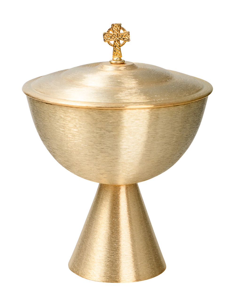 Pisside in Ottone Dorato Altezza 20 cm