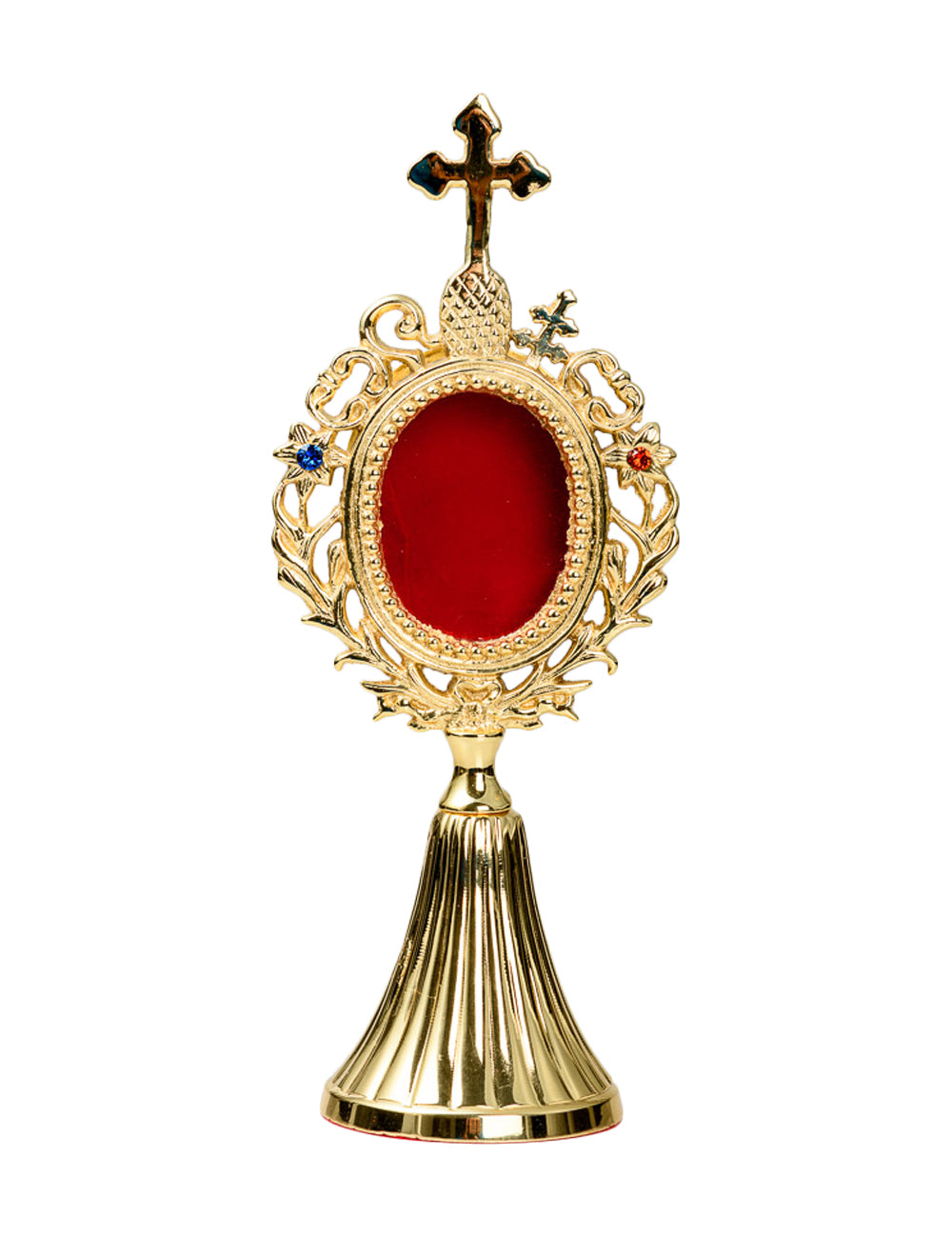 Reliquiario Dorato da Appoggio Altezza 21 cm