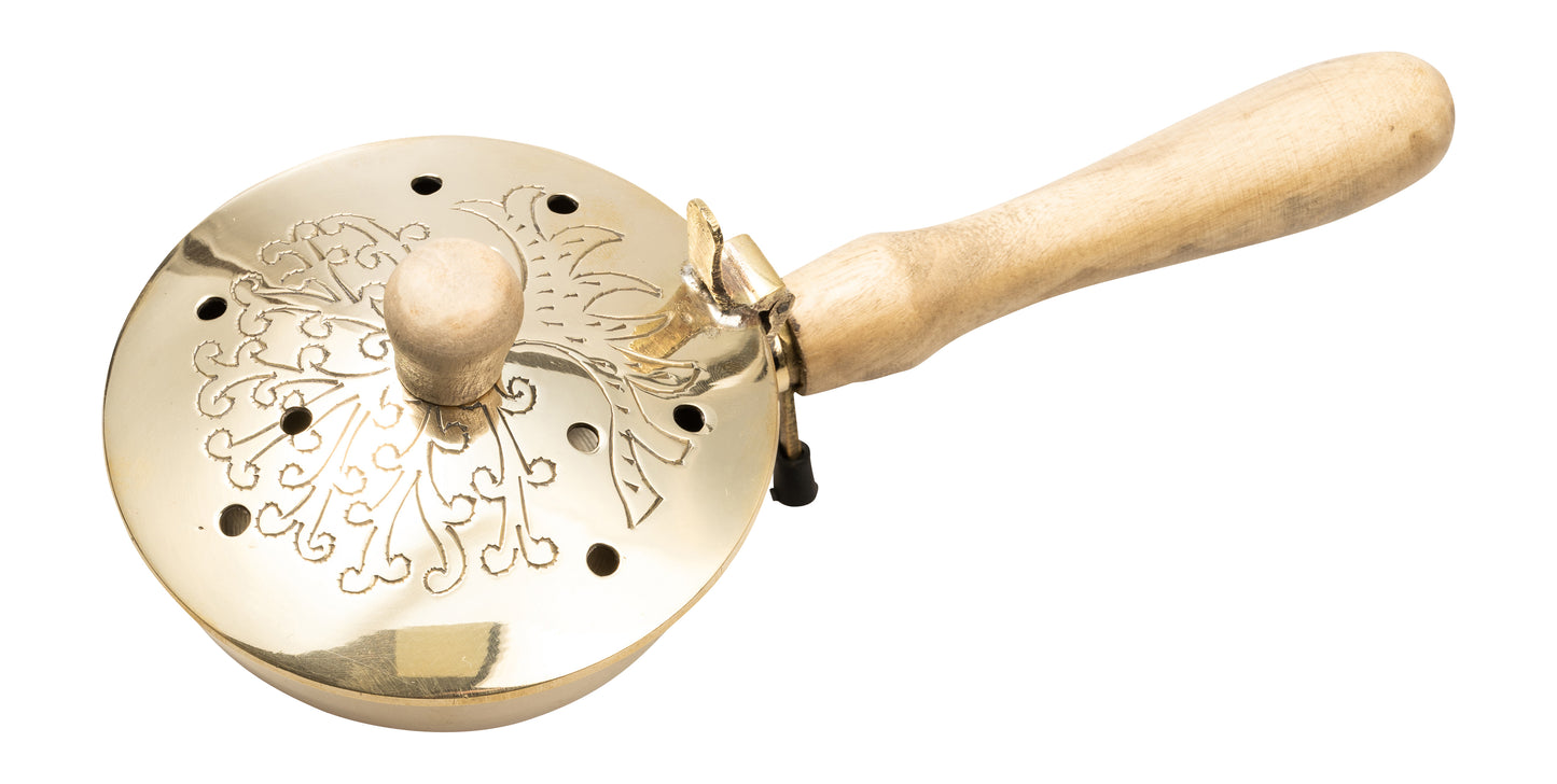 Padella Brucia Incenso in Ottone Dorato Diametro 9 cm