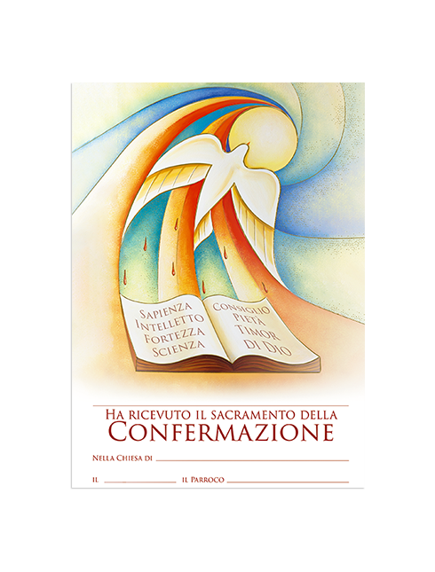 Diplomino Pergamena da Compilare "Confermazione" 18x24 cm 100 Pezzi