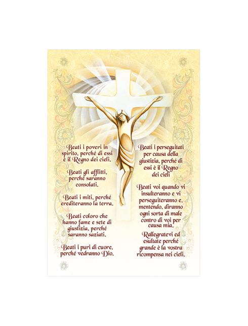 Diplomino in Carta Pergamena Gesù Crocifisso 10x15 cm 100 Pezzi