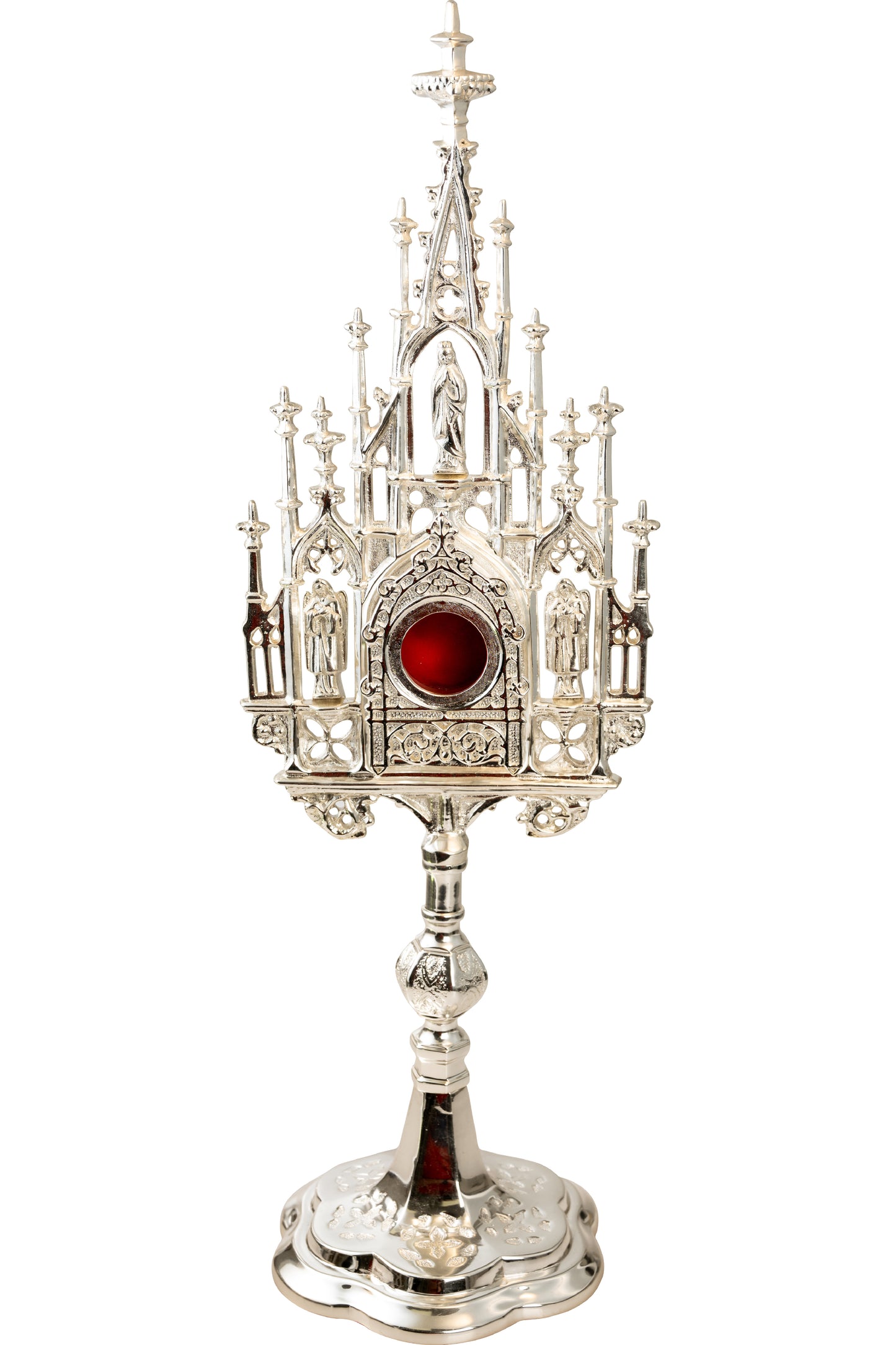 Reliquiario Gotico Argentato da Appoggio Altezza 57 cm