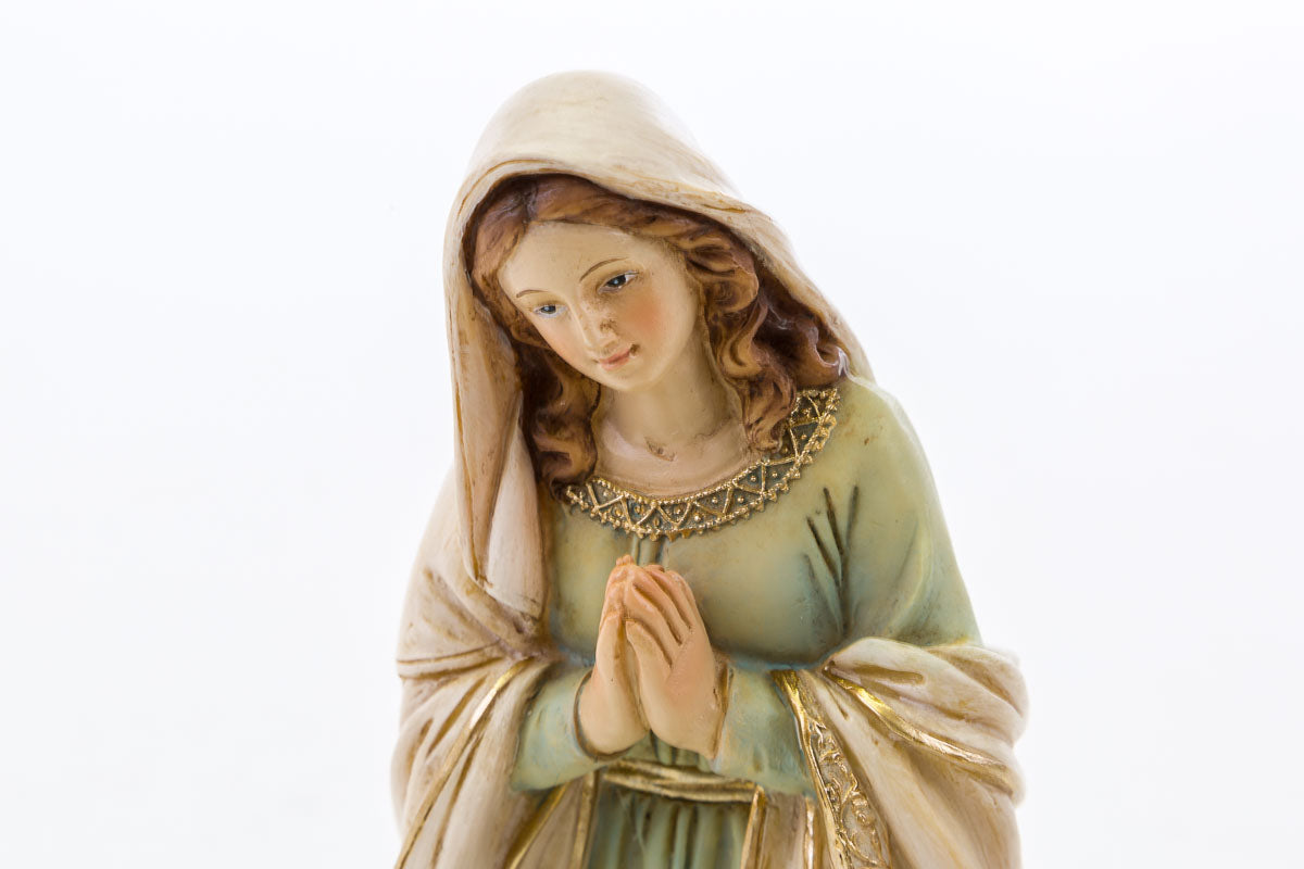 Set Statue Natività Presepe Completo 8 Pezzi in resina decorato a mano 20 cm.