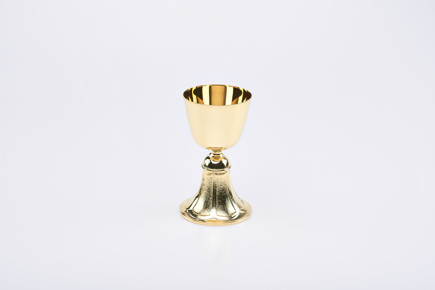 Calice in Ottone Dorato con Base in Fusione Altezza 16 Centimetri