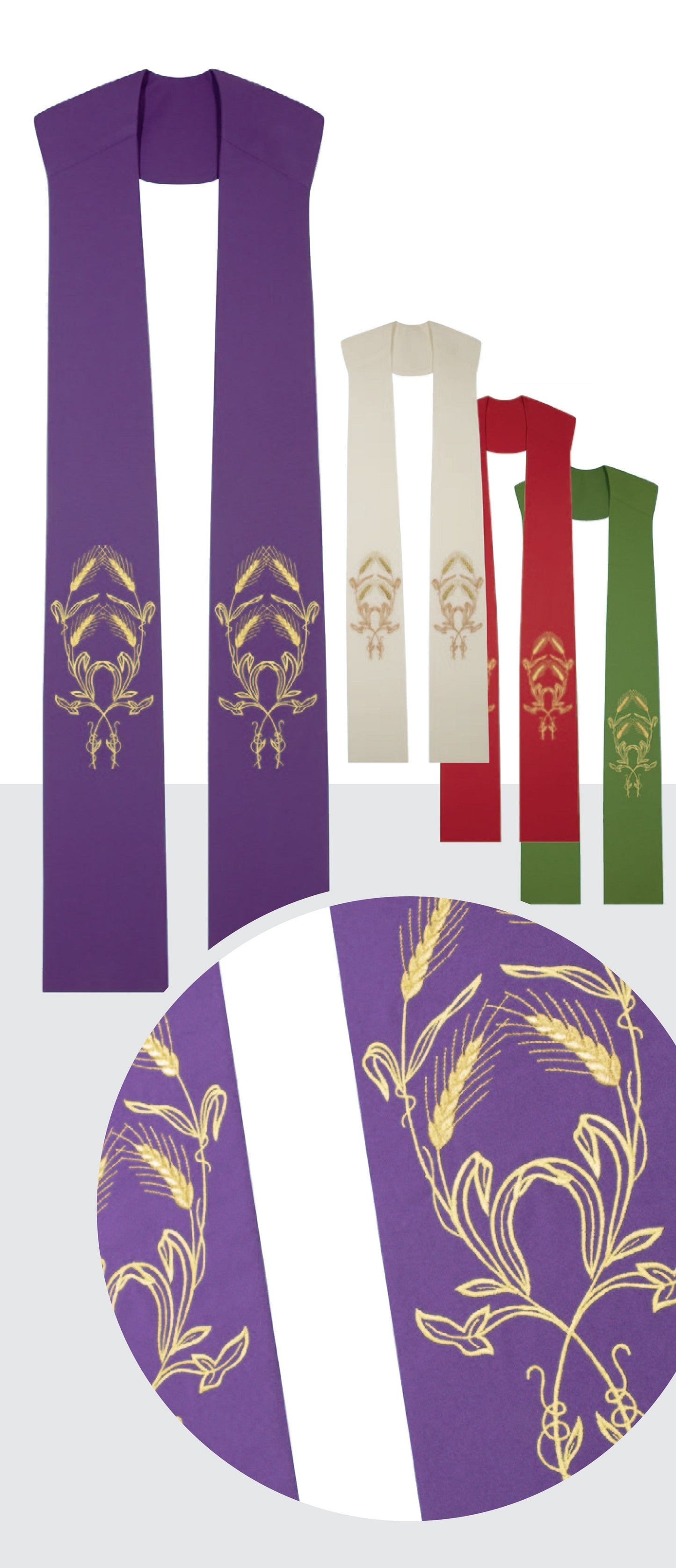 Stola Ricamata in Tessuto di Poliestere