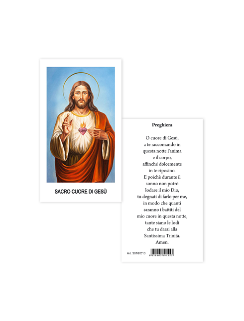 Immagine Sacro Cuore di Gesù 6x10,5 cm 100 Pezzi
