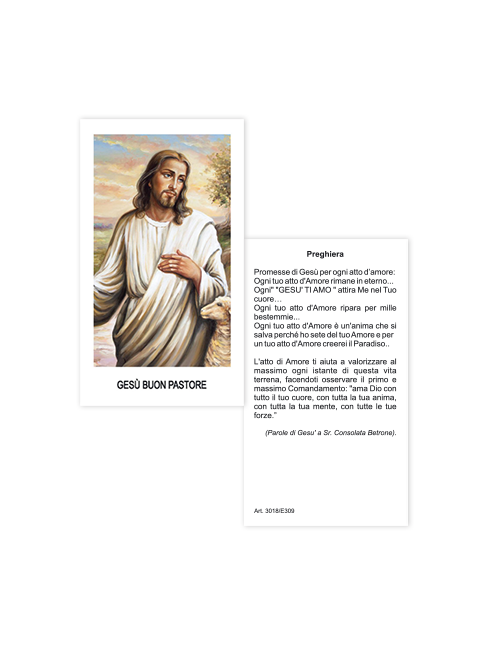 Immagine Gesù Buon Pastore 6x10,5 cm 100 Pezzi