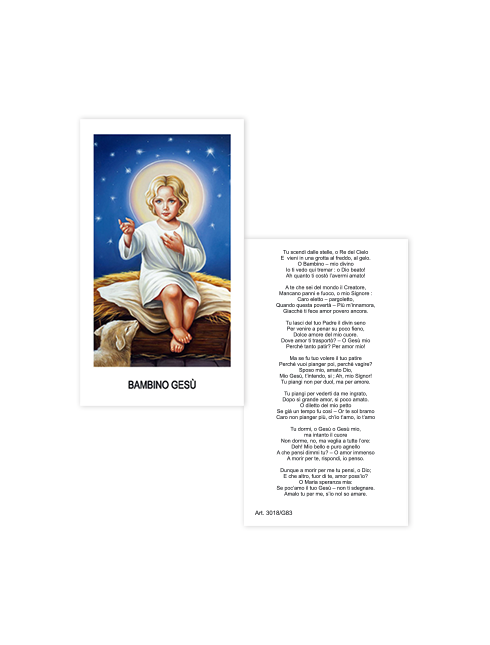Immagine Bambino Gesù 6x10,5 cm 100 Pezzi