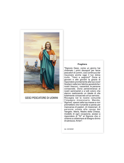 Immagine Gesù Pescatore di Uomini 6x10,5 cm 100 Pezzi