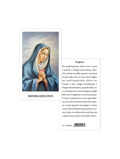 Immagine Madonna Addolorata 6x10,5 cm 100 Pezzi