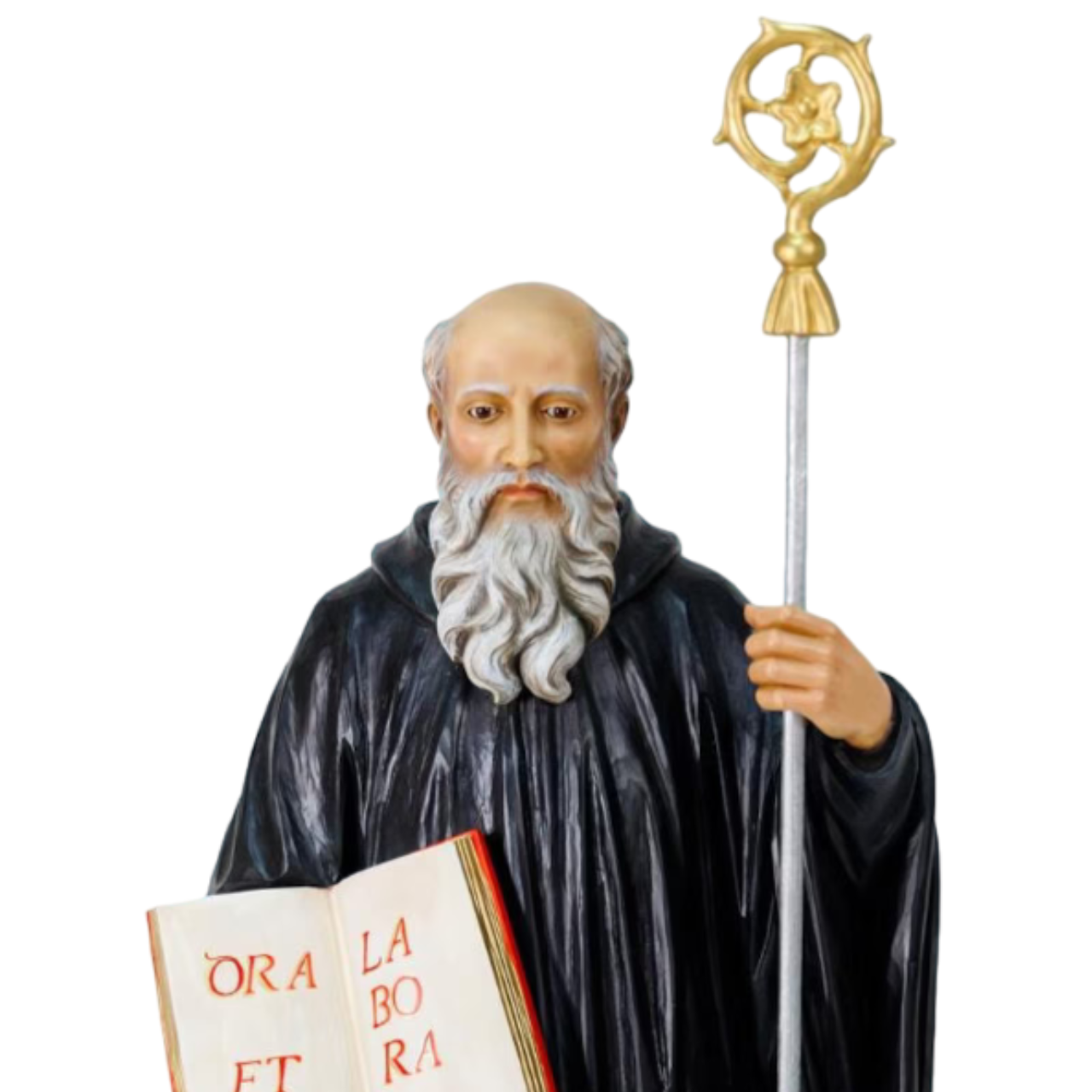 Statua San Benedetto 100 cm in Resina