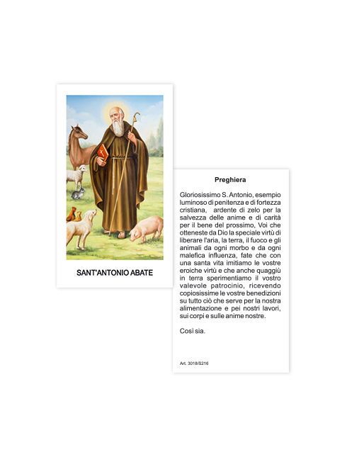 Immagine Sant'Antonio Abate 6x10,5 cm 100 Pezzi