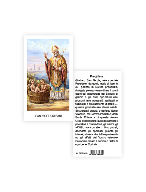 Immagine San Nicola di Bari 6x10,5 cm 100 Pezzi