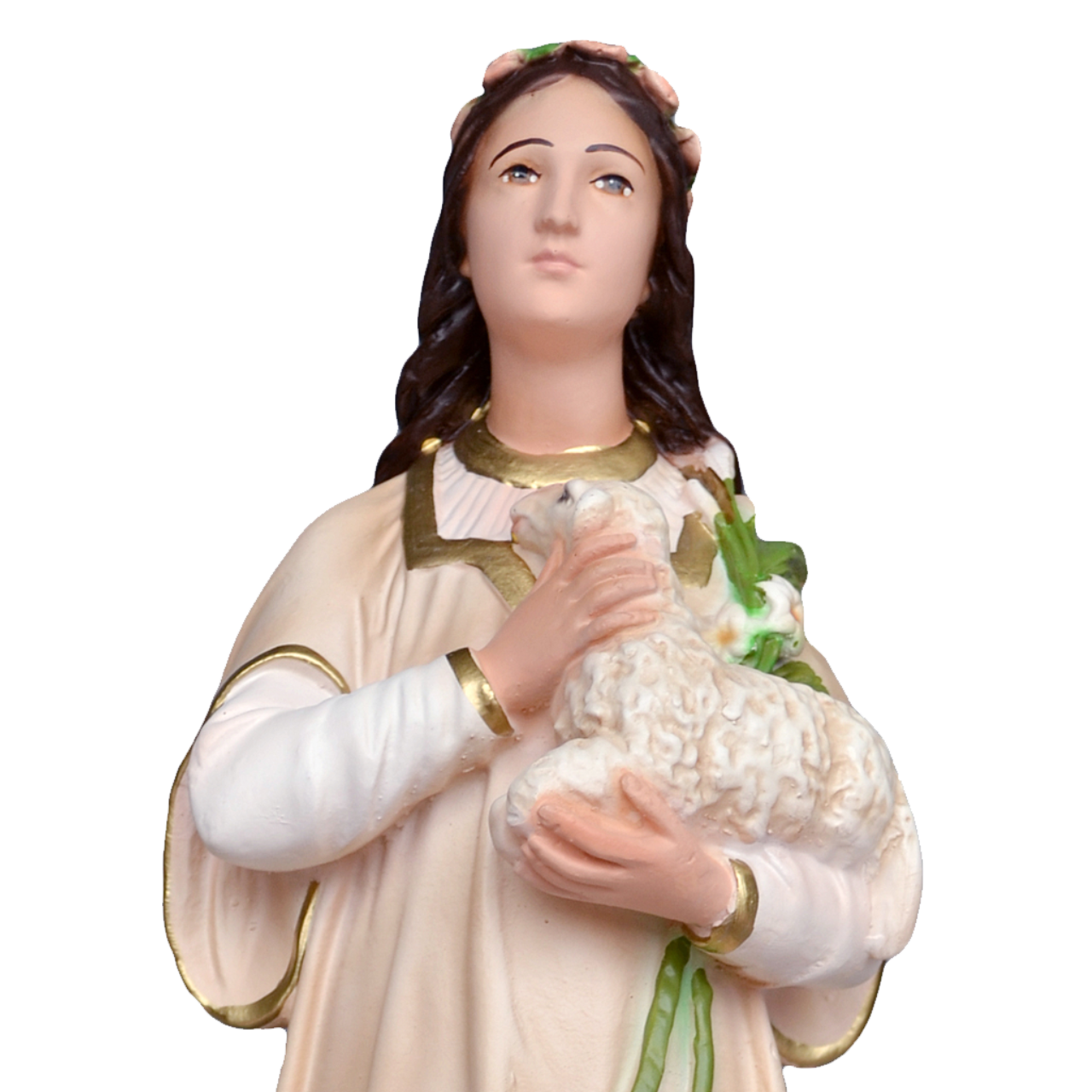 Statua Sant'Agnese 40 cm in Resina