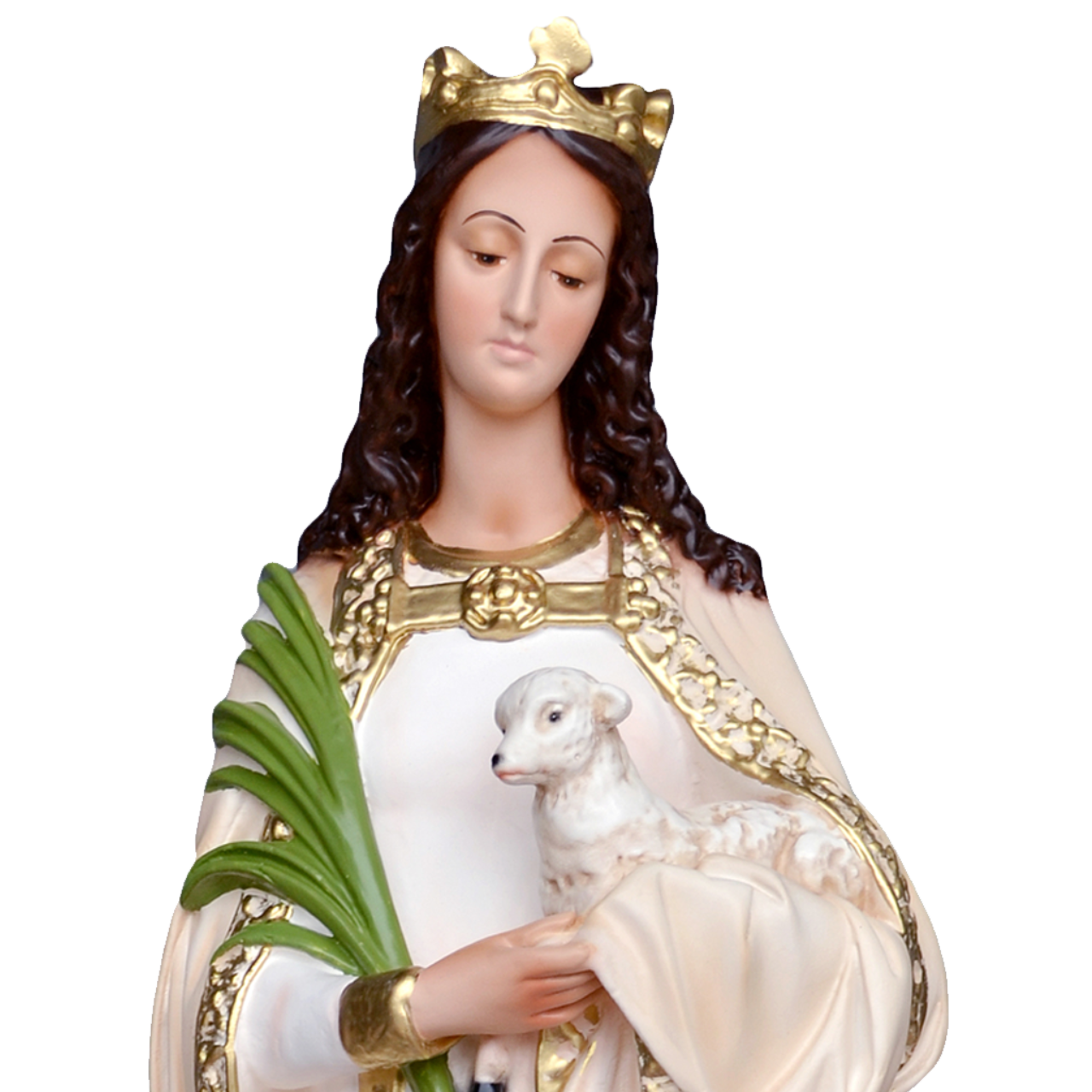 Statua Sant'Agnese 60 cm in Resina