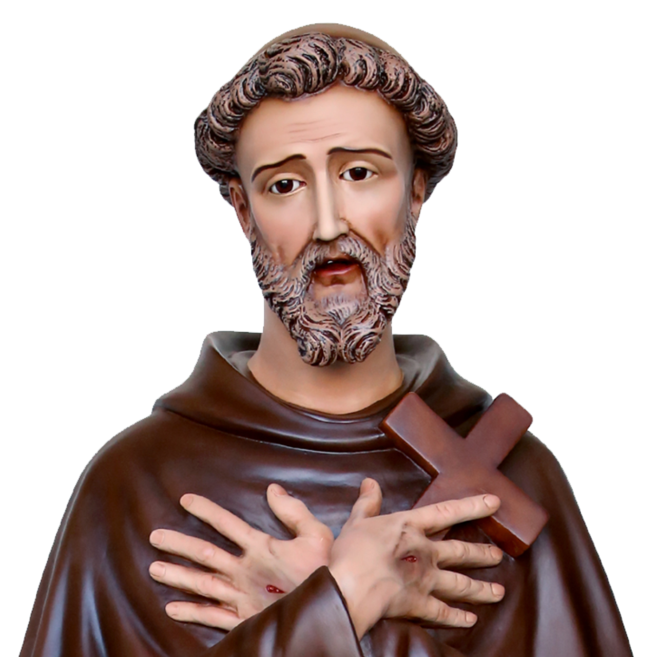 Statua San Francesco d'Assisi 150 cm in Vetroresina