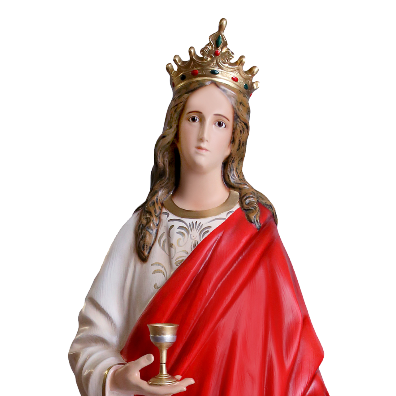 Statua Santa Barbara 155 cm in Vetroresina