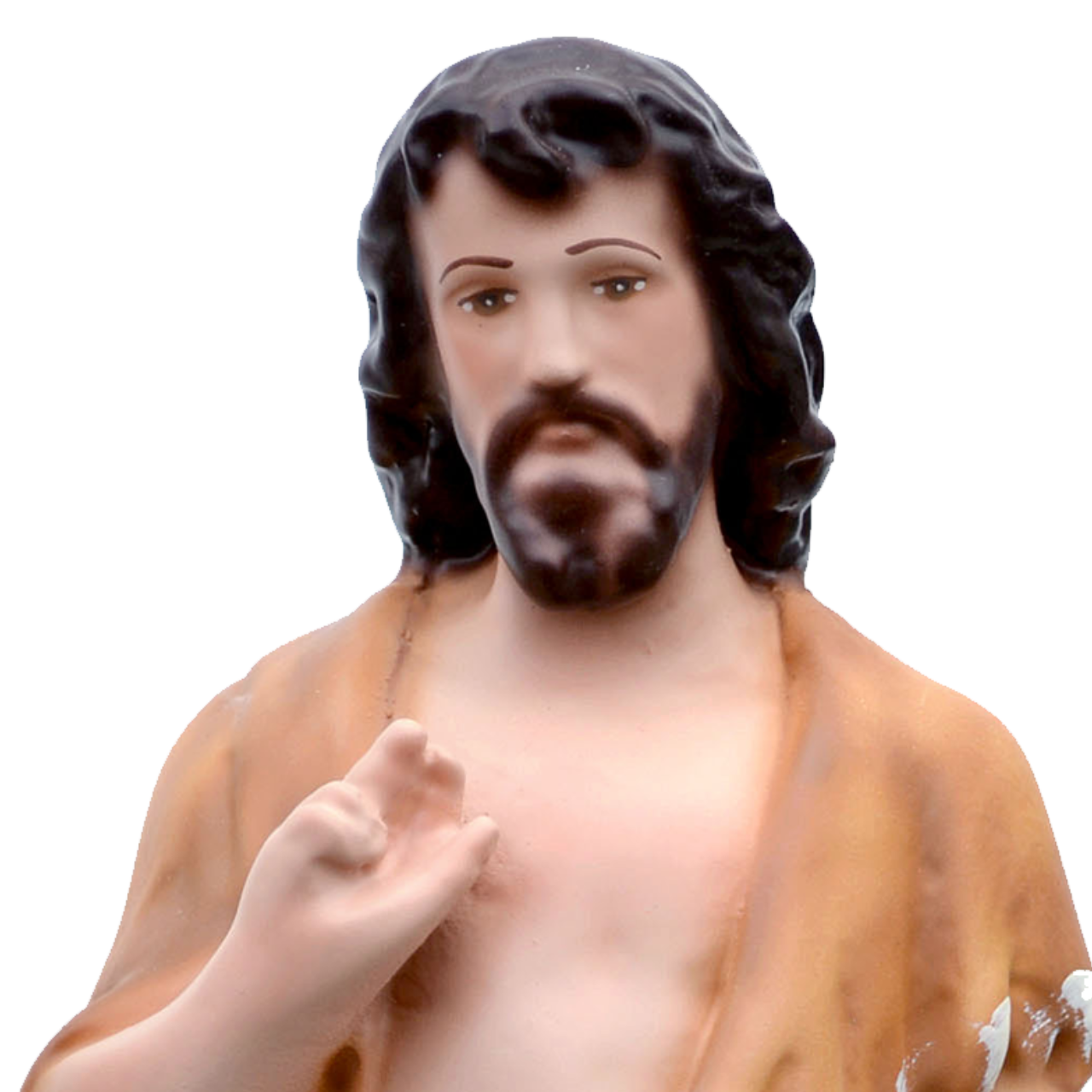Statua San Giovanni Battista Adulto 30 cm in Resina Piena