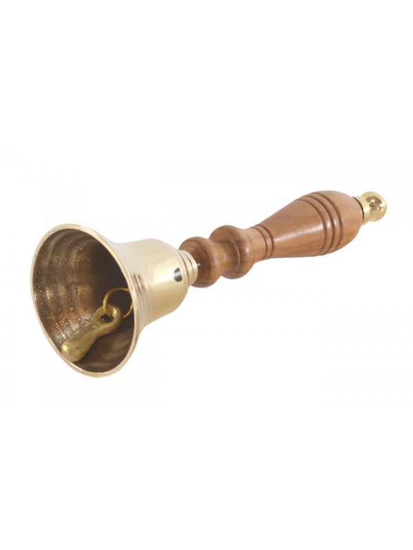 Campanello Liturgico Classico con Manico in Legno 7,5X21 Centimetri