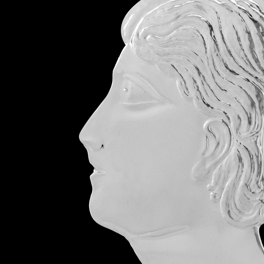 Ex Voto in Metallo per Grazia Ricevuta Testa Donna 14 Centimetri
