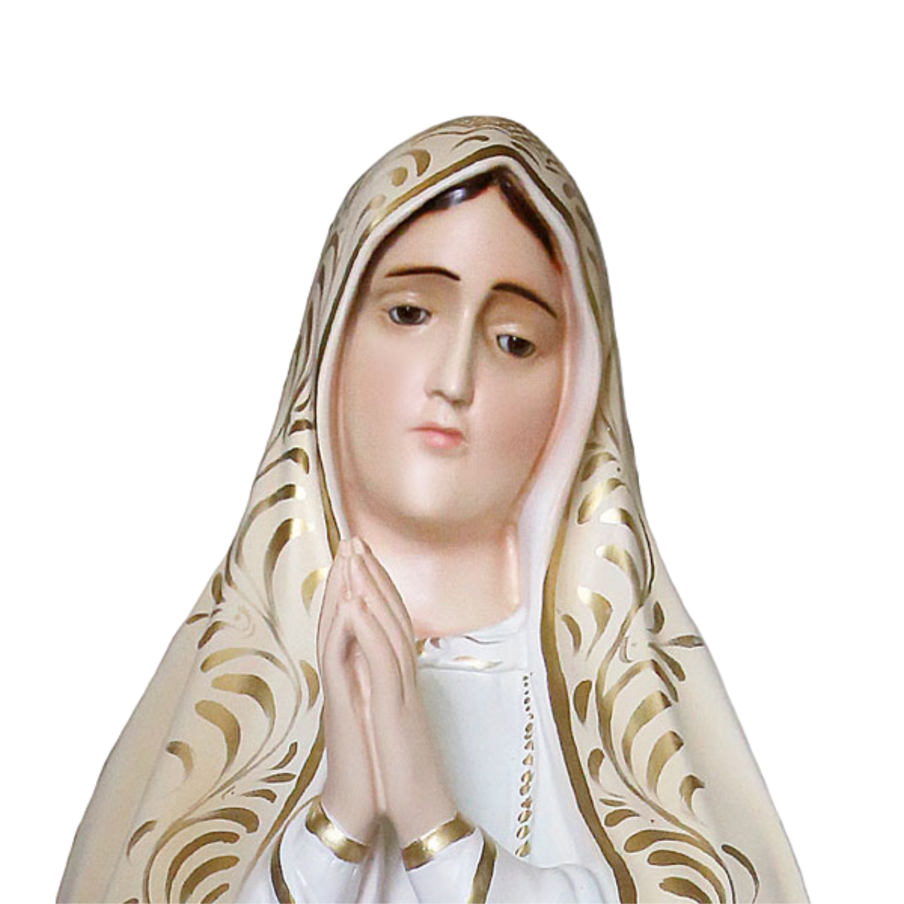 Statua Madonna Fatima Decoro Ricco 85 cm in Resina