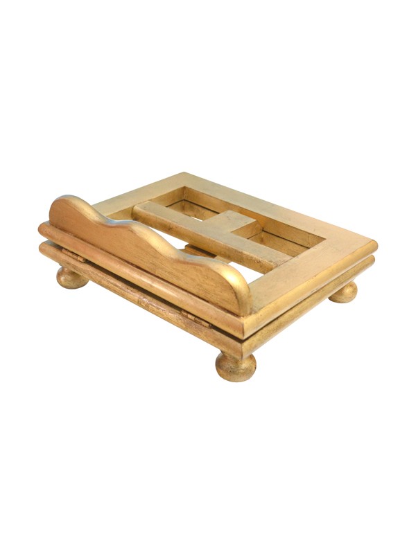 Leggio da Tavolo in Legno Decorato Foglia Oro 20x25 Centimetri