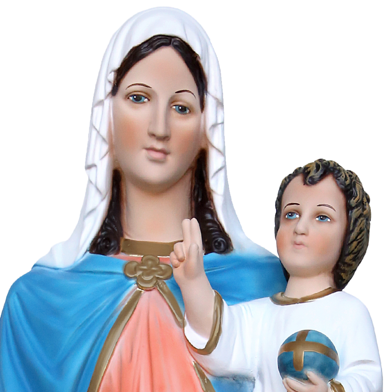 Statua Madonna con Bambino 65 cm in Resina
