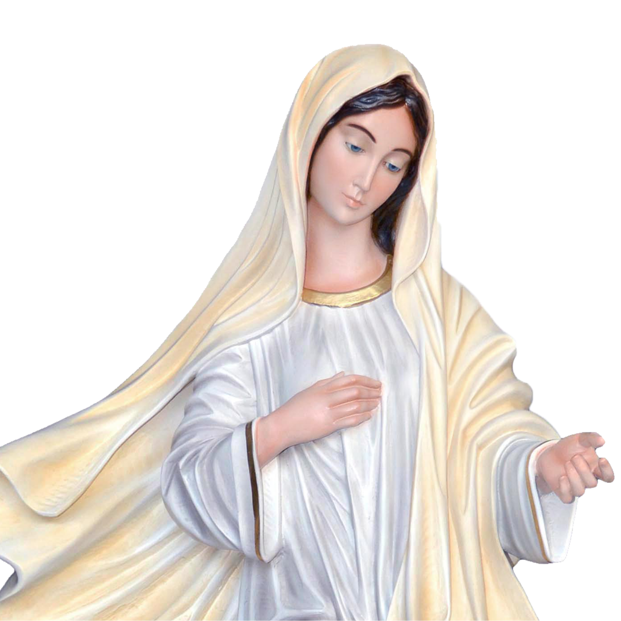 Statua Madonna Medjugorje 130 cm in Vetroresina