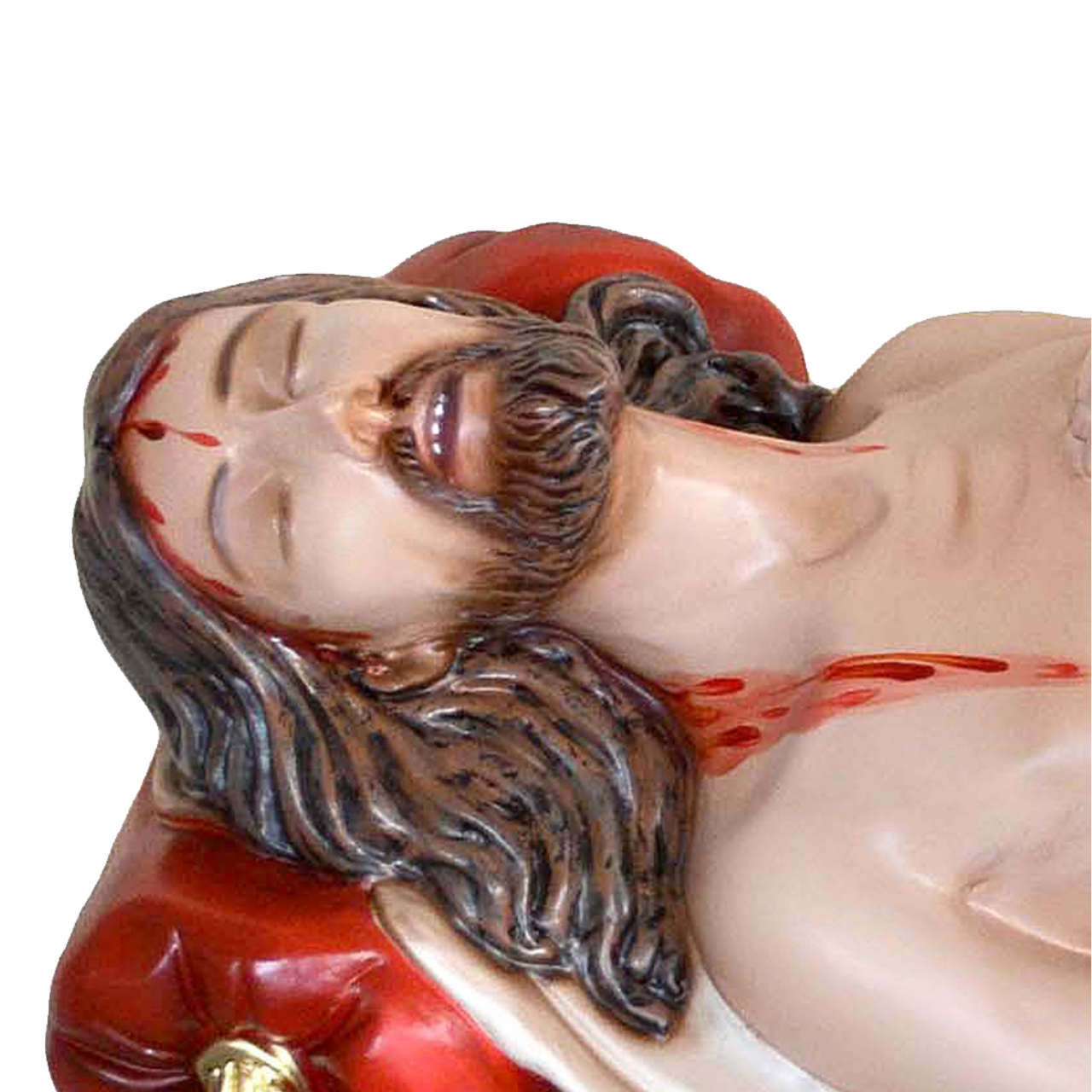 Statua Gesù Morto 80 cm 27x82 cm in Vetroresina
