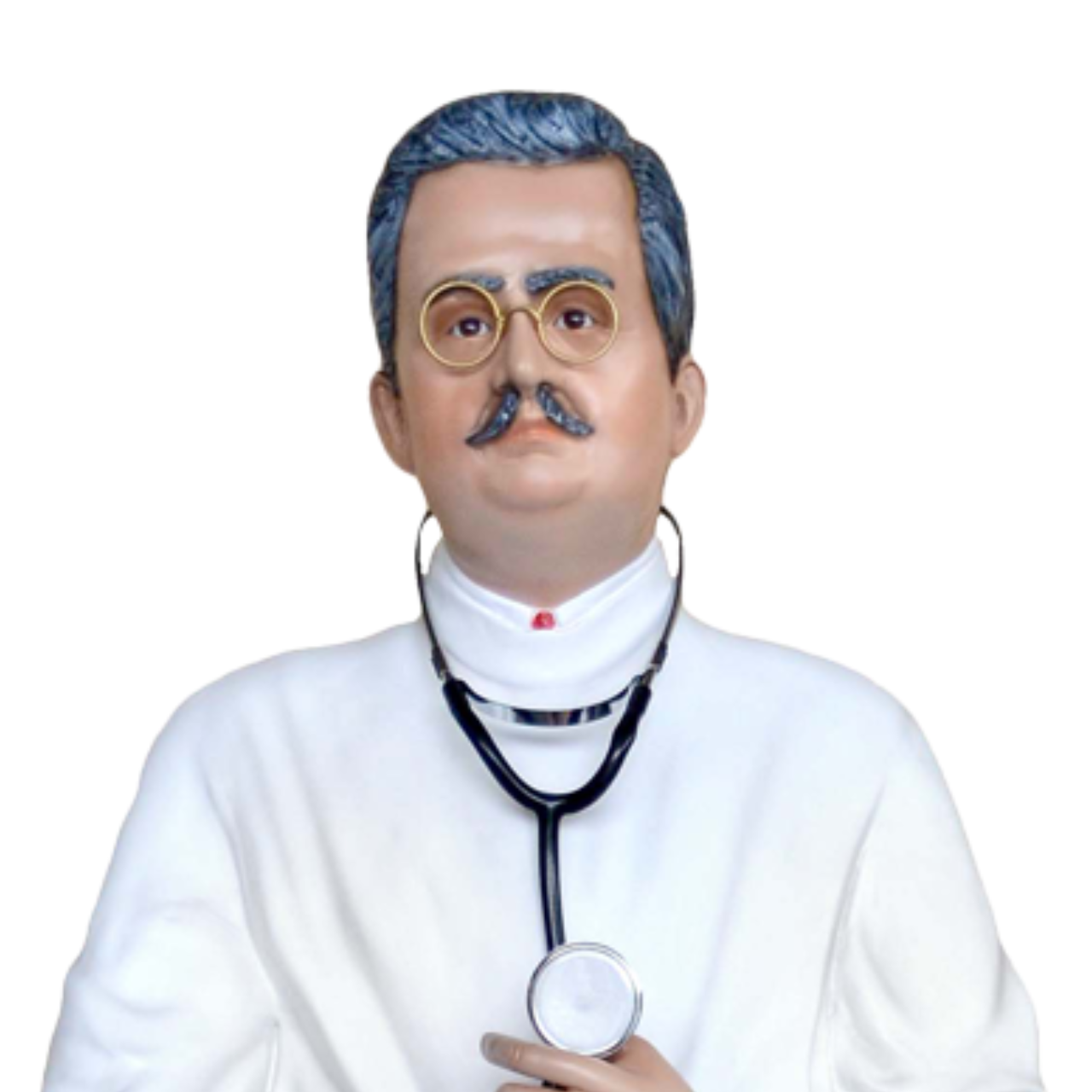 Statua San Giuseppe Moscati 127 cm in Vetroresina