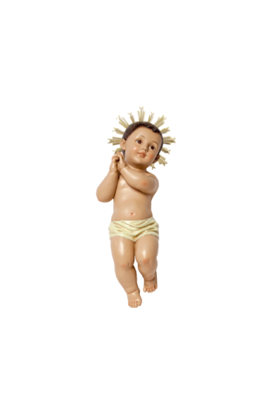 Gesù Bambino Bethlem in Resina Dipinto a Mano 30 Centimetri