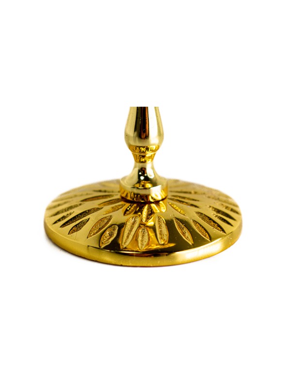 Reliquiario in Ottone Semplice con Croce Altezza 14 Centimetri