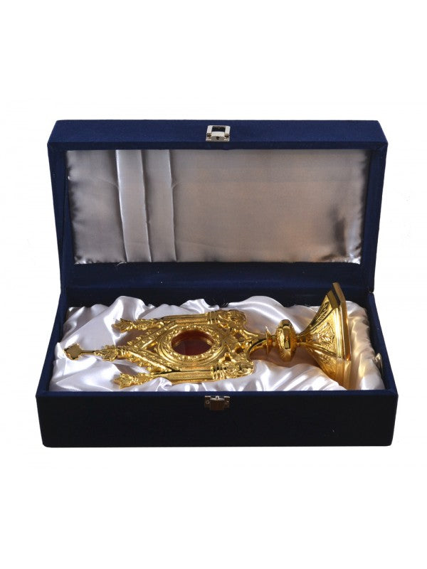 Reliquiario in Ottone Dorato Altezza 30 Centimetri