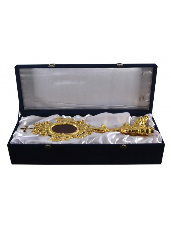 Reliquiario in Ottone Dorato Altezza 53 Centimetri