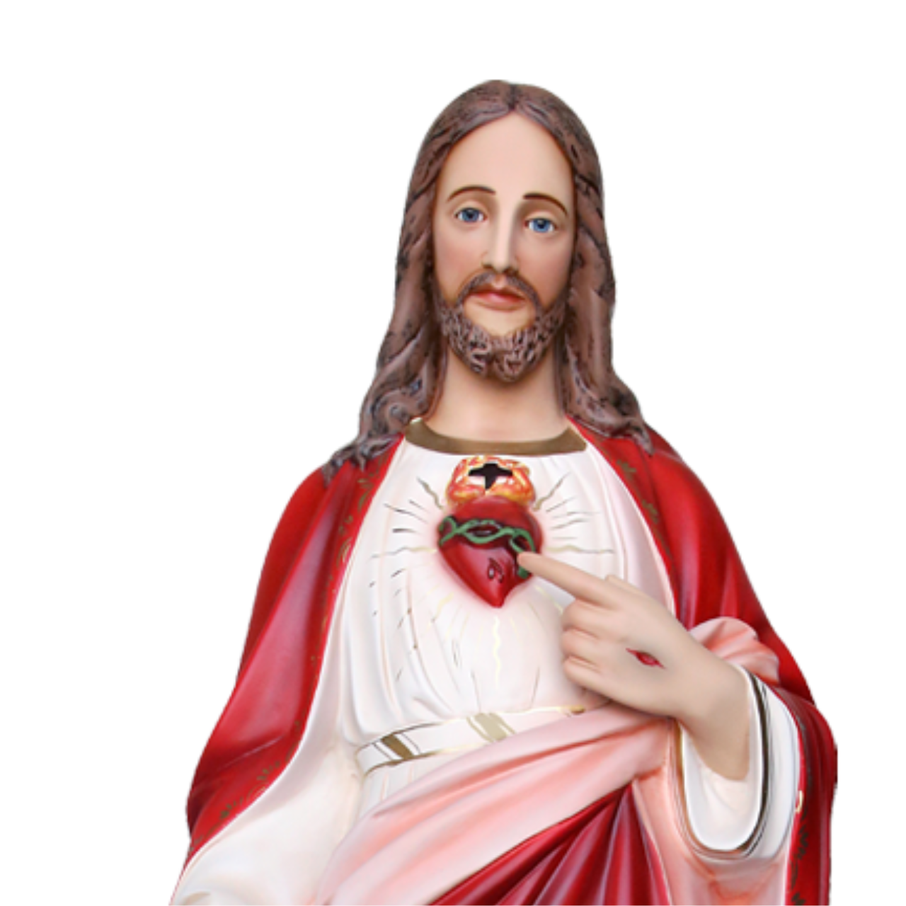 Statua Gesù Sacro Cuore 130 cm in Vetroresina