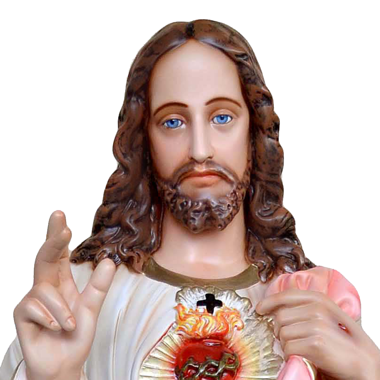 Statua Gesù Sacro Cuore Benedicente 140 cm in Vetroresina